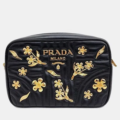Pre-owned Prada Chain Crossbody Bag In Black