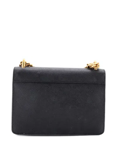 Pre-owned Prada Chain Flap Bag Saffiano Leather Small Crossbody Bag