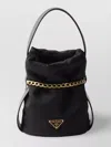 Prada Chain Handle Metal Ball Cross-body Bag In Black