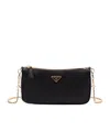 Prada Re-edition 2000 Chain Shoulder Bag In Black