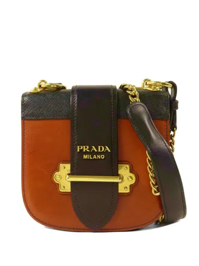 Pre-owned Prada Chain Shoulder Bag In Brown