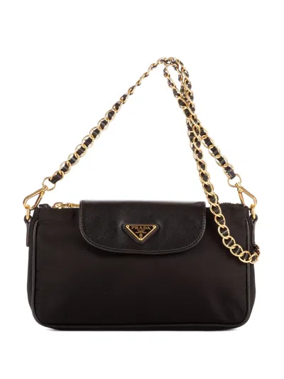 Pre-owned Prada Chain-strap Shoulder Bag In Black