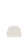 Prada Chalk Denim Baseball Cap In White