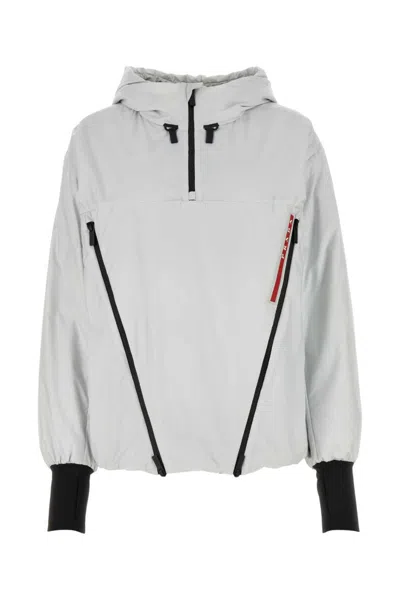PRADA CHALK POLYESTER JACKET