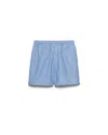 Prada Chambray Bermudas In Blue