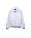 Prada Chambray Blouson Jacket In White