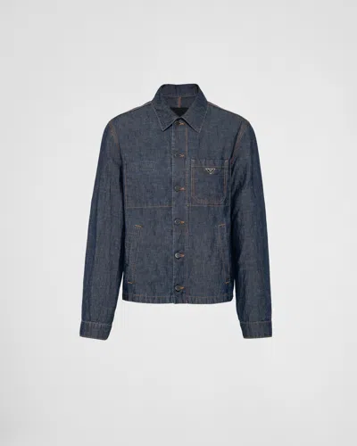 PRADA BLOUSONJACKE AUS CHAMBRAY