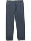Prada Chambray Pants In Blau