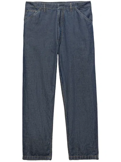 Prada Chambray Pants In Blue