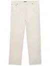 Prada Ivory Chambray Pant In White