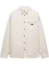 Prada Shirts With Long Sleeves And Chest Pocket In Nude