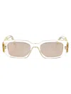 Prada Champagne Trasparente Acetate Sunglasses In Neutral