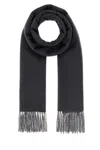 Prada Charcoal Cashmere Scarf In Black