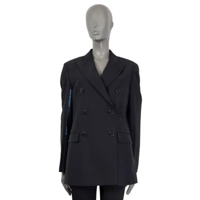 Pre-owned Prada Charcoal Grey 2019 Summer Kid Mohair Oversized Blazer Jacket 42 M In Gray