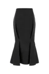 Prada Mermaid Wool Midi Skirt In Grey