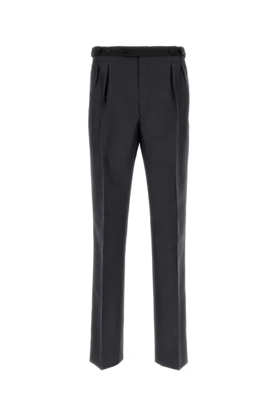 Prada Charcoal Mohair Blend Pant In Antracite