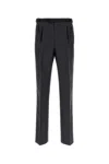 Prada Charcoal Mohair Blend Pant In Black