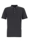 Prada Logoed Polo Shirt In Asfalto