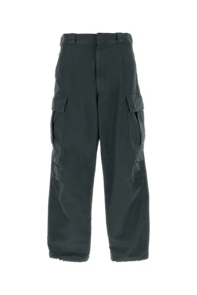 PRADA CHARCOAL TWILL CARGO PANT