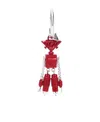 Prada Charm-detailed Hoop Earring In Red