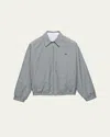 Prada Check-pattern Zip-fastening Jacket In Gray