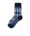 Prada Check Pattern Socks In Blue