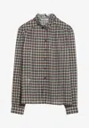 Prada Check-patterned Buttoned Shirt In Multi