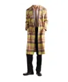 Prada Checked Belted Coat In Multi