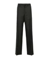 Prada Checked Casual Pants In Black