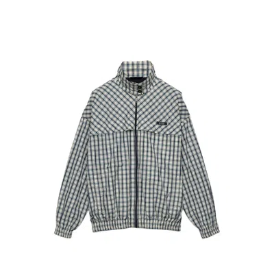PRADA CHECKED COLLAR BLOUSON JACKET