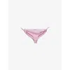 PRADA CHECKED COTTON BIKINI BOTTOMS