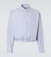 Prada Checked Buttoned Shirt In White