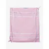 Prada Short Batista Cotton Check Skirt In Pink