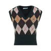 PRADA PRADA CHECKED KNITTED VEST