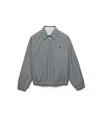 Prada Check-pattern Zip-fastening Jacket In Gray