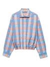 Prada Checked Cotton Poplin Shirt In Multi