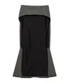 Prada Prince-of-wales Pattern Skirt In Gray