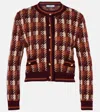 PRADA CHECKED WOOL CARDIGAN