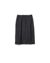Prada Checked Wool Midi-skirt In Gray