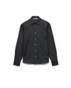 Prada Checked Wool Shirt In Blue