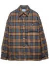 Prada Checked Wool-twill Lumberjack Jacket In Braun