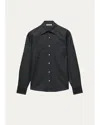 Prada Checked Wool-blend Shirt In Blue