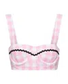 Prada Checkered Bra Vest In Pink