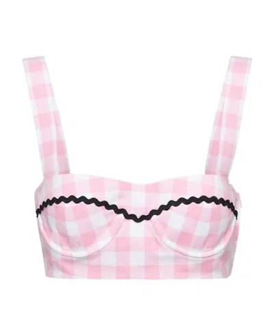 Prada Checkered Bra Vest In F014c
