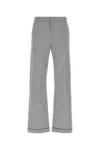 Prada Patterned Poplin Wide-leg Pants In Black