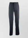 Prada Checkered Pattern Trousers Belt Loops Back Pockets