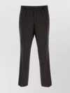 Prada Checkered Pattern Trousers Featuring Pockets In Brown