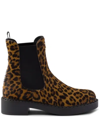 Prada Chelsea 50mm Boots In Honey
