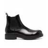Prada Brushed Chelsea Boots In Black