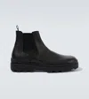Prada Elastic-panelled Rubber-sole Boots In Black